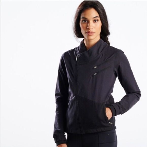 Oiselle Tracker Moto Jacket size 2 red coral - Picture 11 of 12